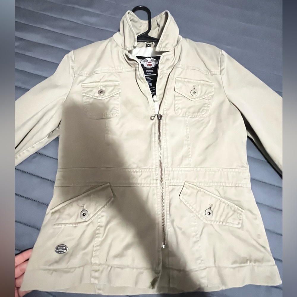 Harley-Davidson zip up biker jacket medium